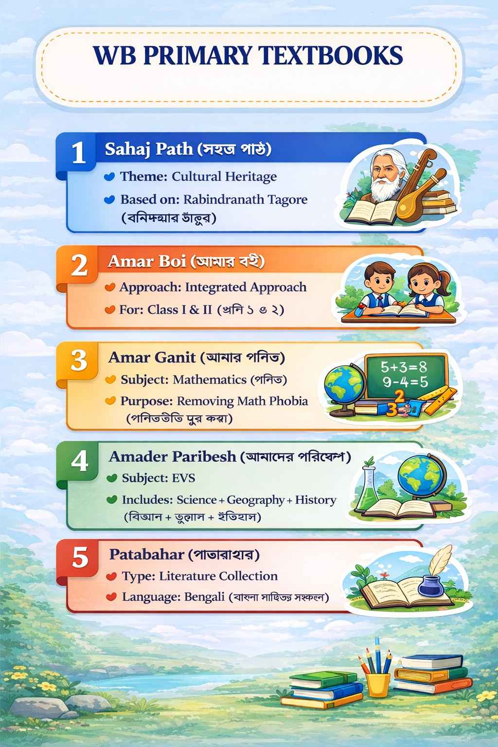 WB Primary Textbooks and Their Nomenclature