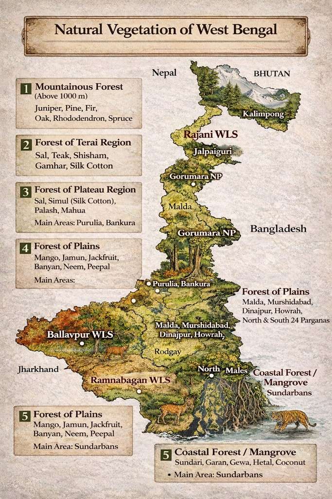 Natural Vegetation of West Bengal