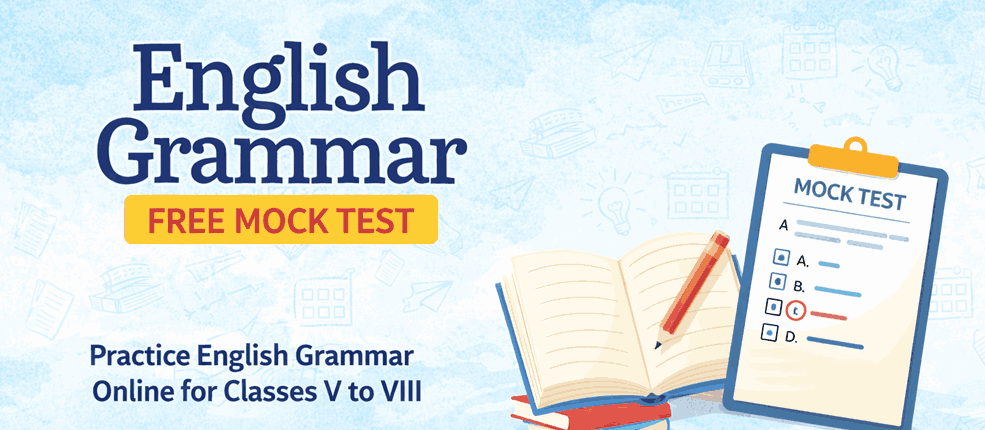 English Grammar V-VIII Free Mock Test