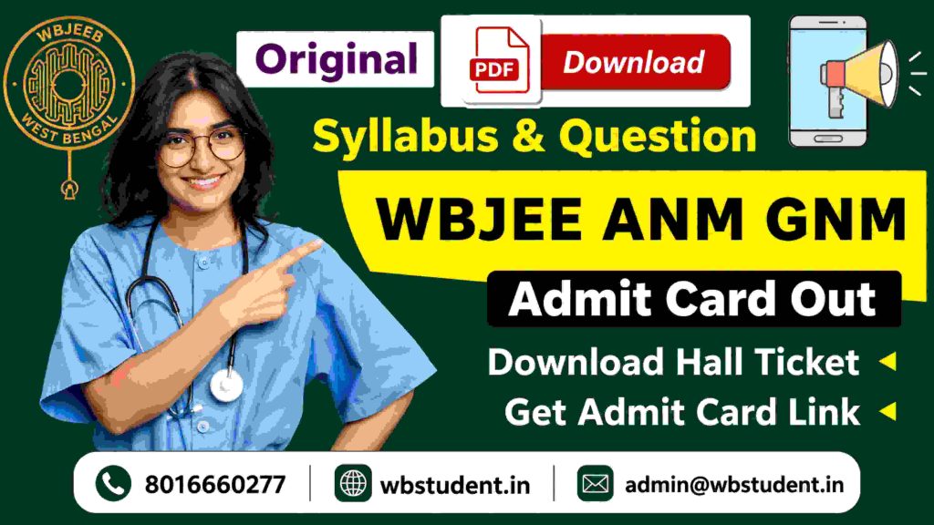 WBJEE ANM GNM Syllabus and Exam Pattern